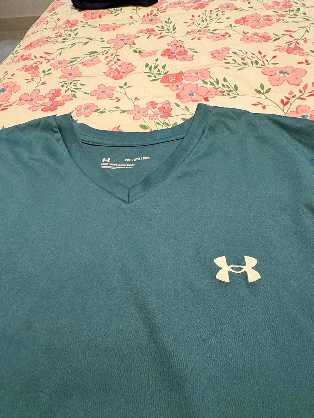 Under Armour Men's Teal V-Neck Performance Polo